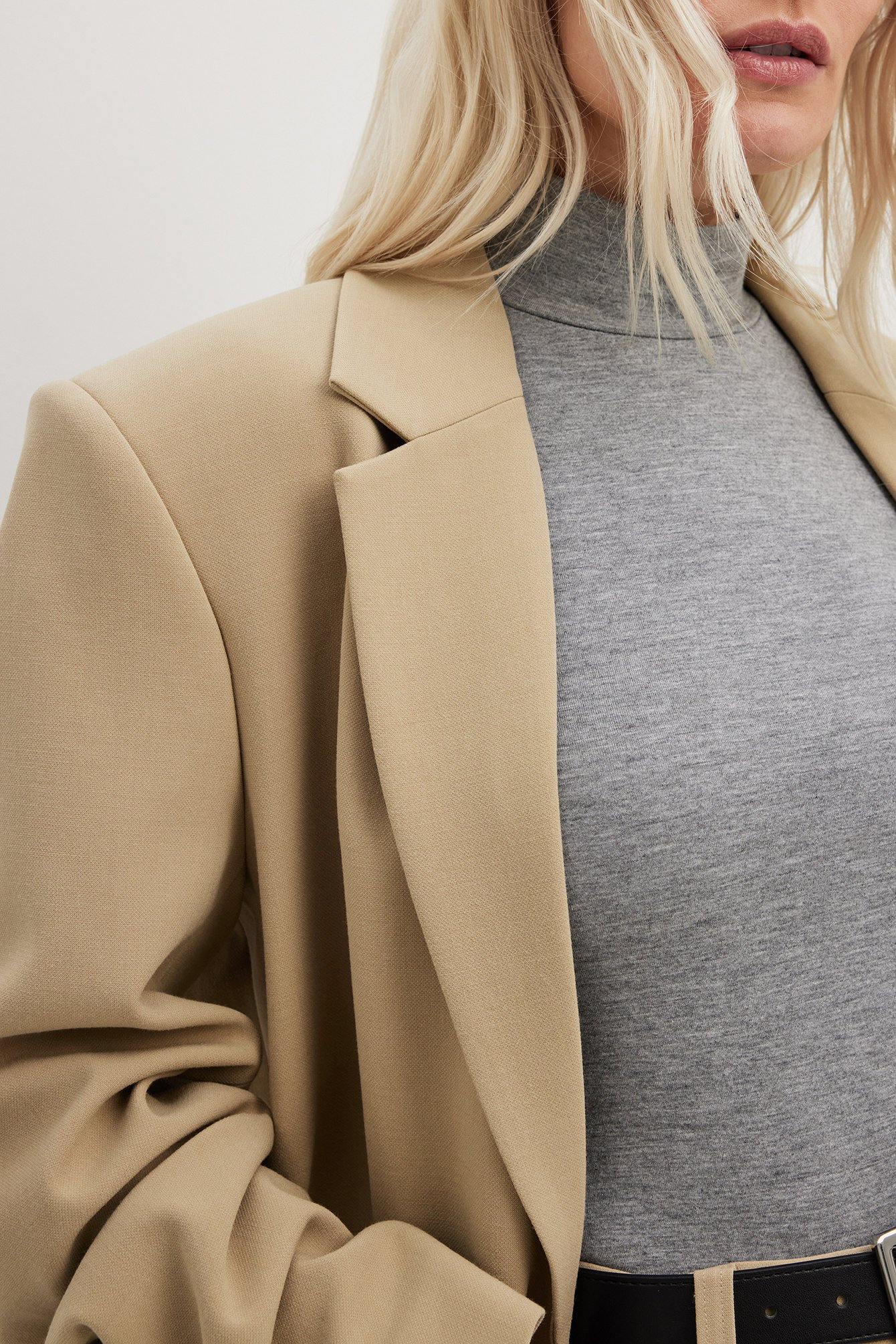 Melange-Blazer mit Oversized-Passform