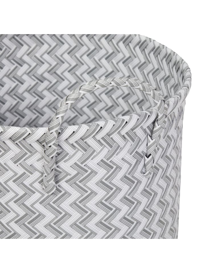 relaxdays 3tlg. Wäschekorb Set in Weiß/ Grau günstig kaufen onesize