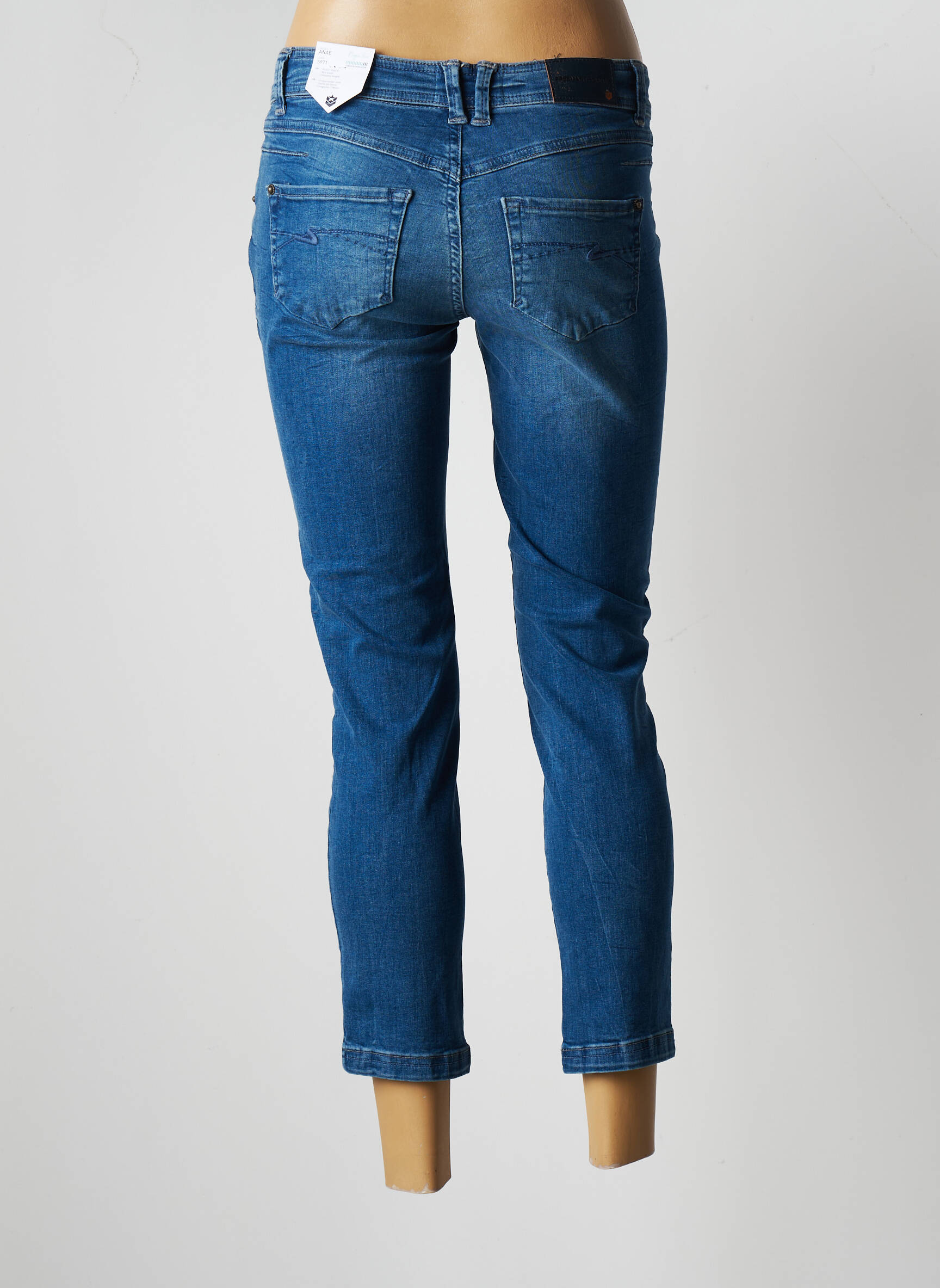 Freeman T Porter Jeans Coupe Slim Femme couleur bleu