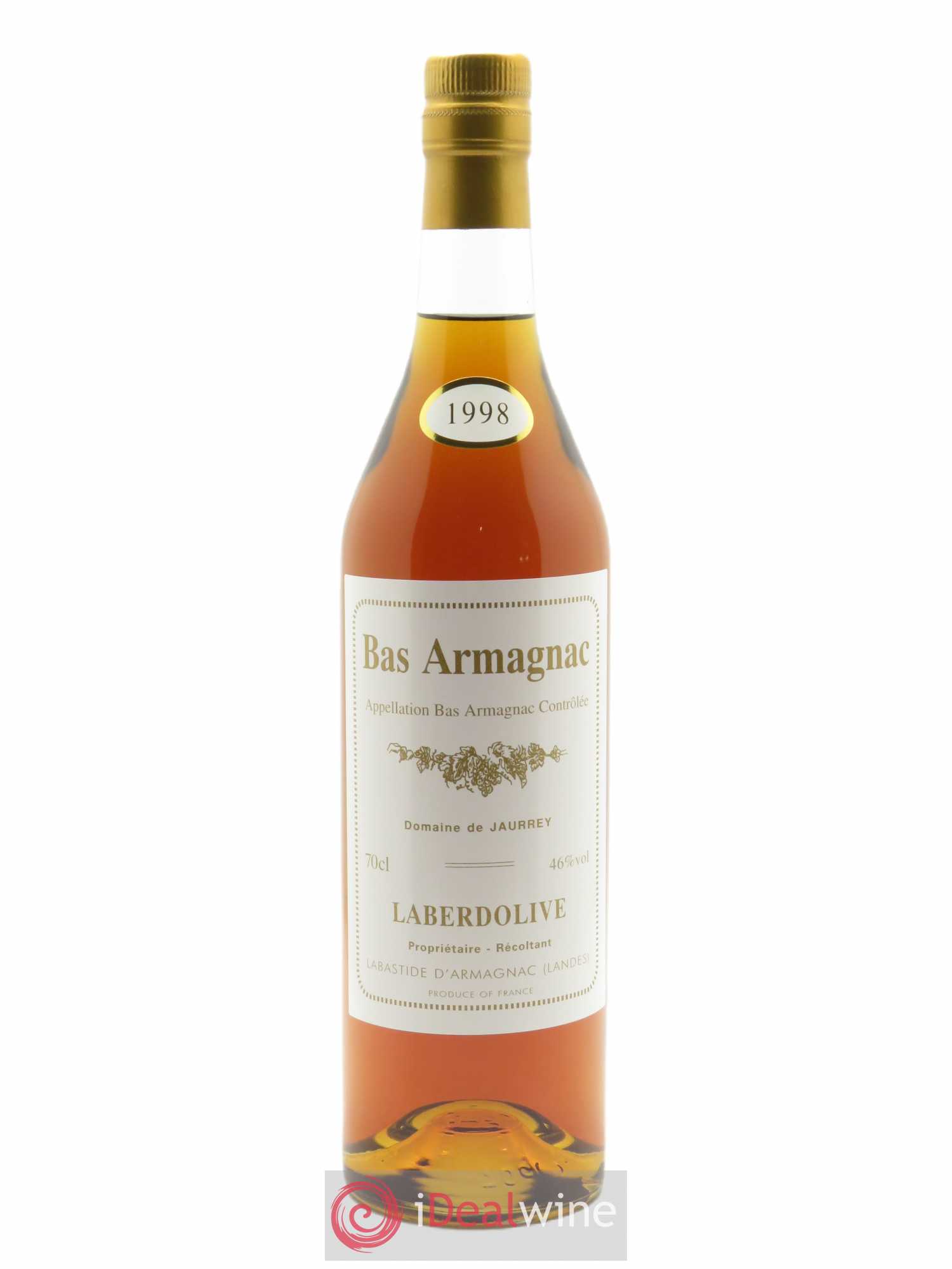 Bas-Armagnac Domaine de Jaurrey Laberdolive  1998 - Lot de 1 Bouteille
