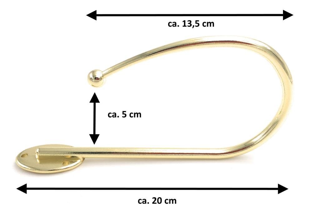 Raffhalter 1 Stück Raffbügel / Raffhalter für Gardinen, DécoProfi, Zum Raffen von Gardinen und Vorhängen