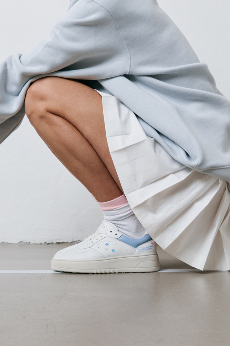 CPH MELBOURNE - leather - white/light blue