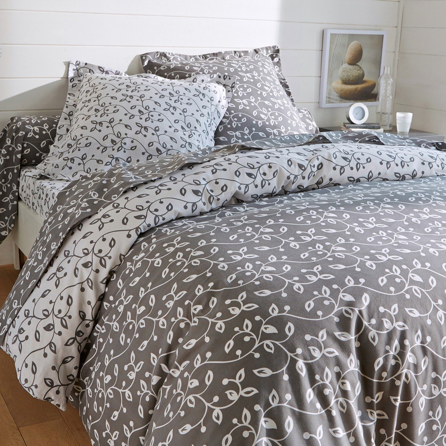 Linge de lit Héritage flanelle à motifs volutes