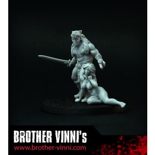 Barbarian with Women (28 mm)