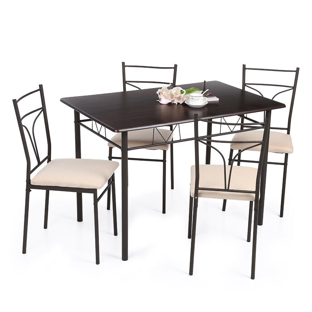 Daskoo Esstisch Essgruppe Paul, (5-tlg), Esstisch Küchentisch mit 4 Stühlen, 110 * 70 * 76 cm