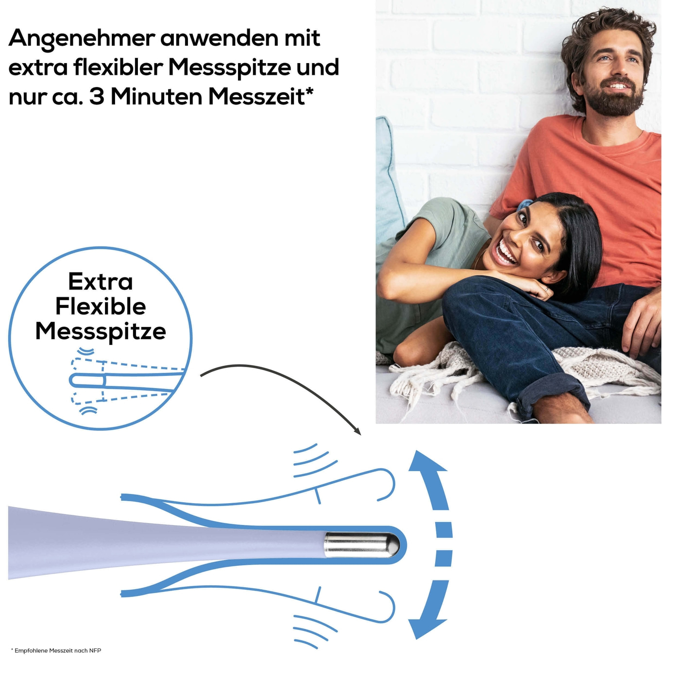 Beurer Basalthermometer OT 20-Basalthermometer für Schwangerschaft oder Zyklustracking - kompatibel mit „Ovy“ App