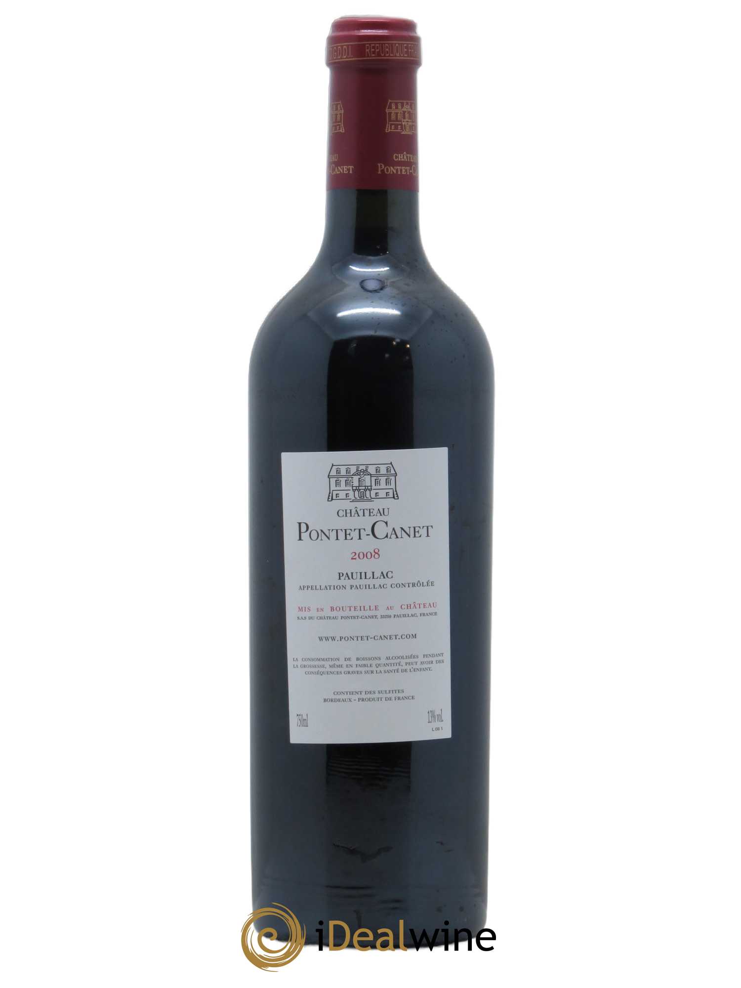 Château Pontet Canet 5ème Grand Cru Classé (CBO à partir de 12 bts) 2008 - Lot de 1 Bouteille