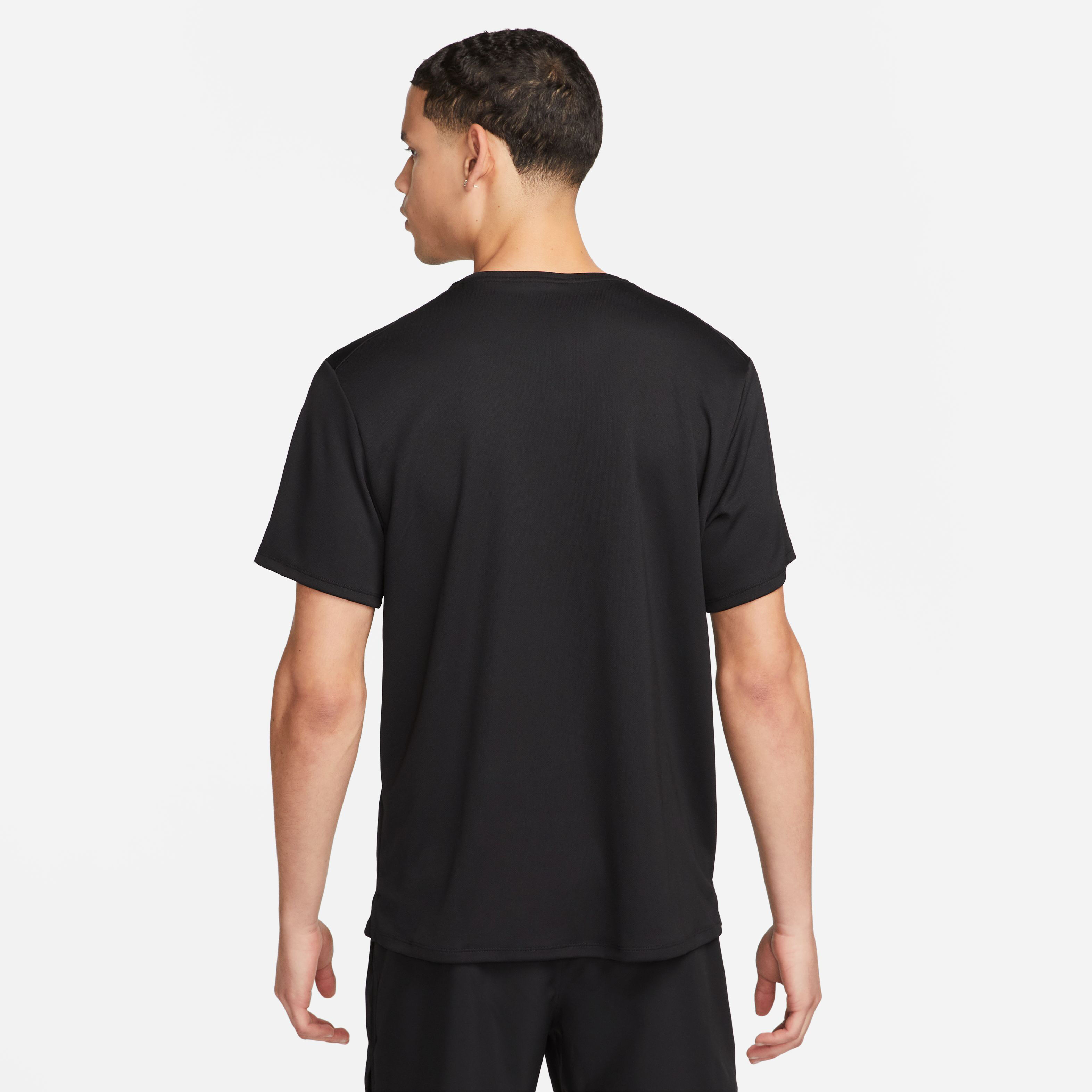 Dri-Fit Miler UV Laufshirt Herren - Schwarz, Grau