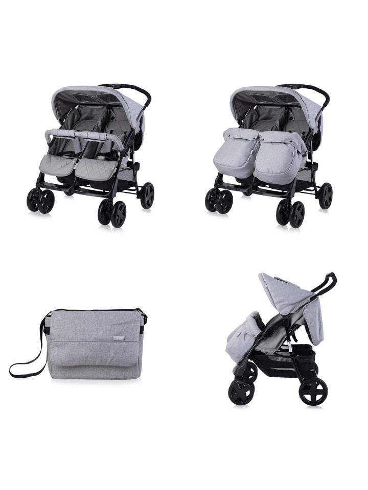 Lorelli Zwillingskinderwagen TWIN in grau günstig kaufen onesize