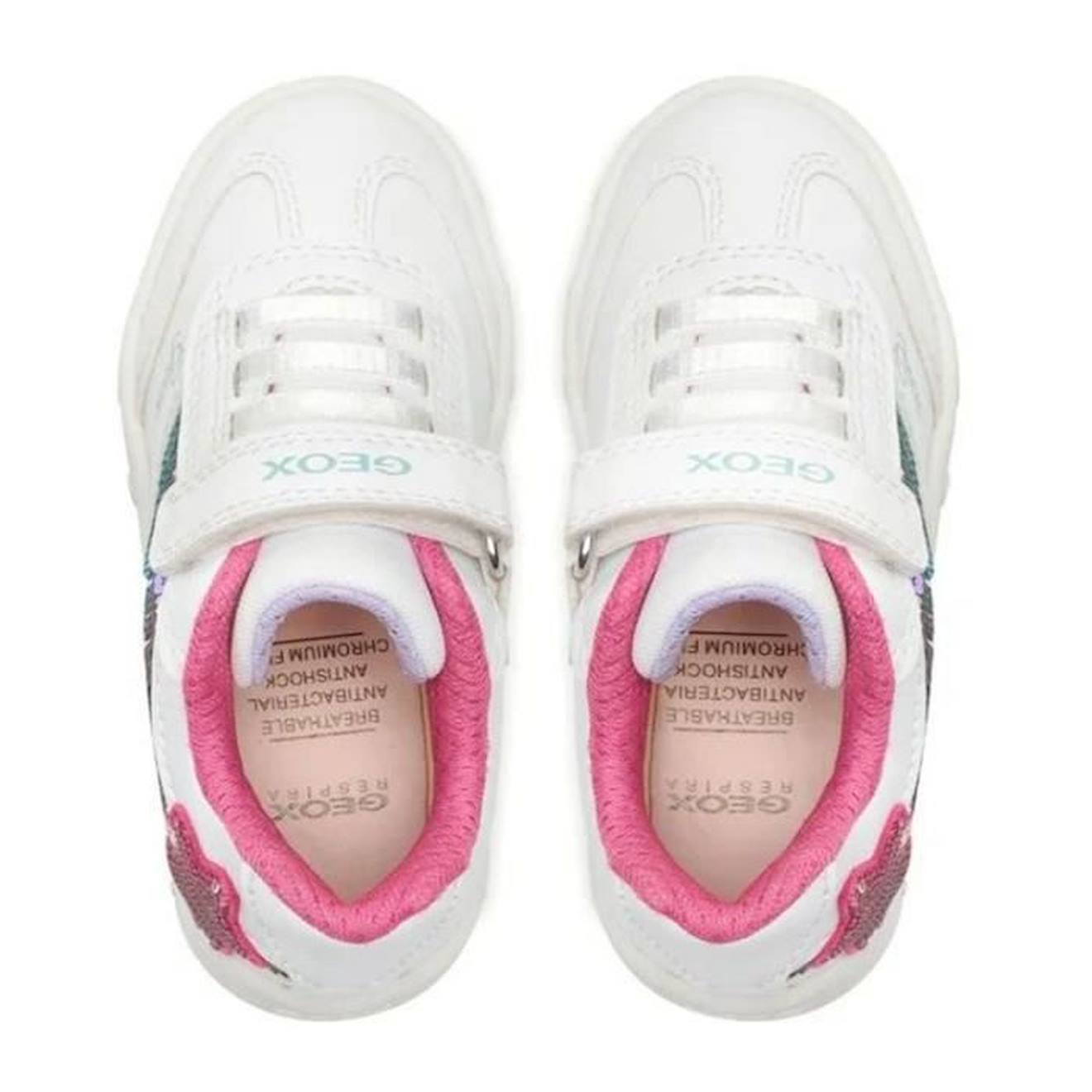 Baskets GEOX J SKYLIN GIRL B blanc