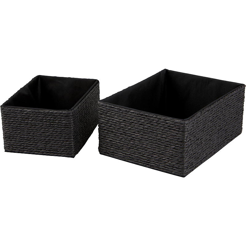 Home Kurv s/2 22x17/18x13 cm sort