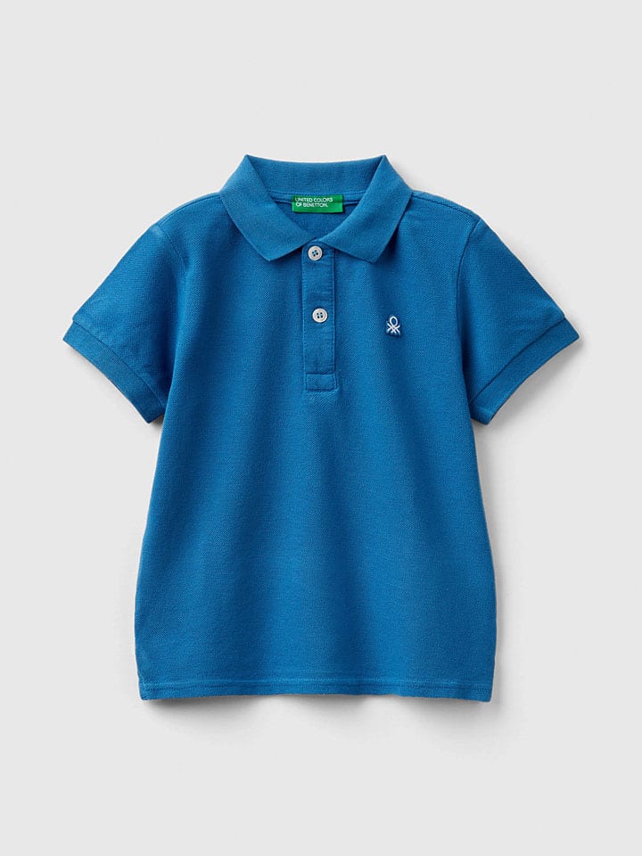 Benetton Poloshirt in Blau günstig kaufen
