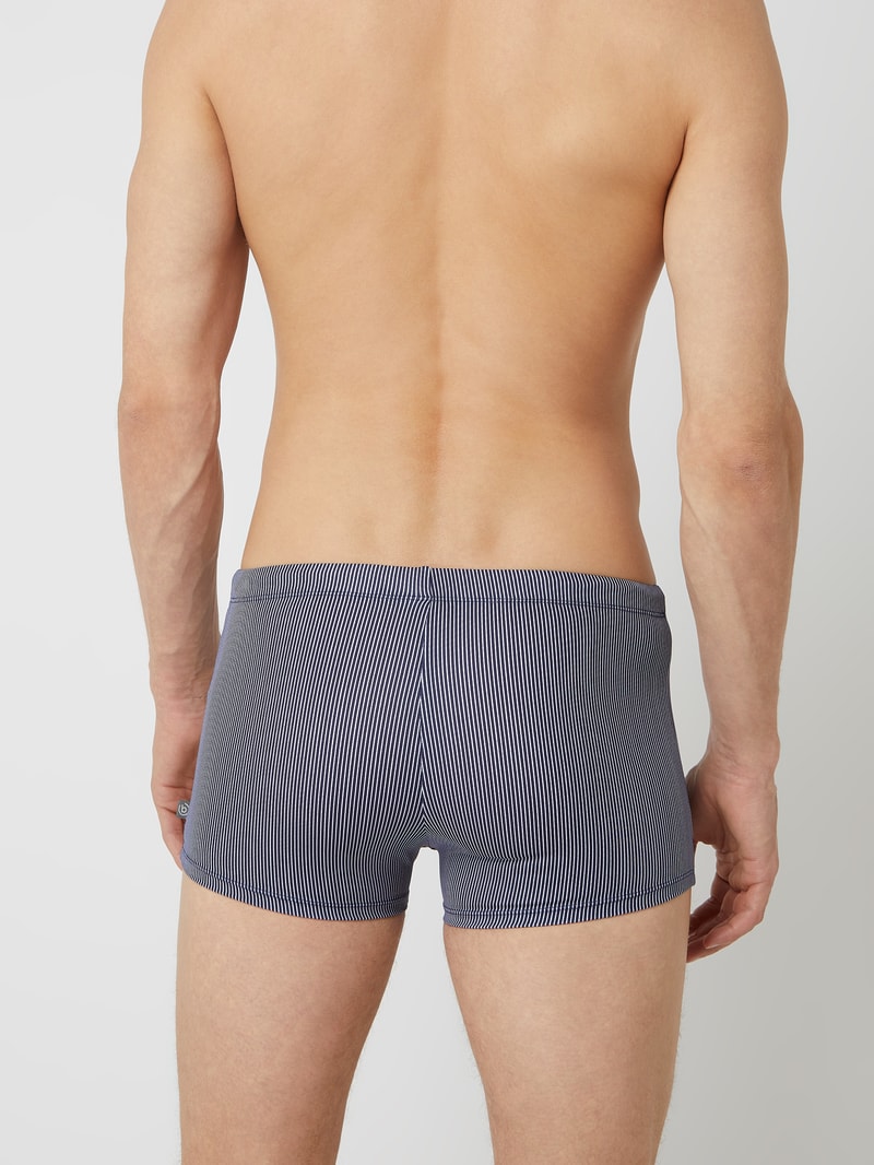 Badehose mit Streifenmuster in marineblau