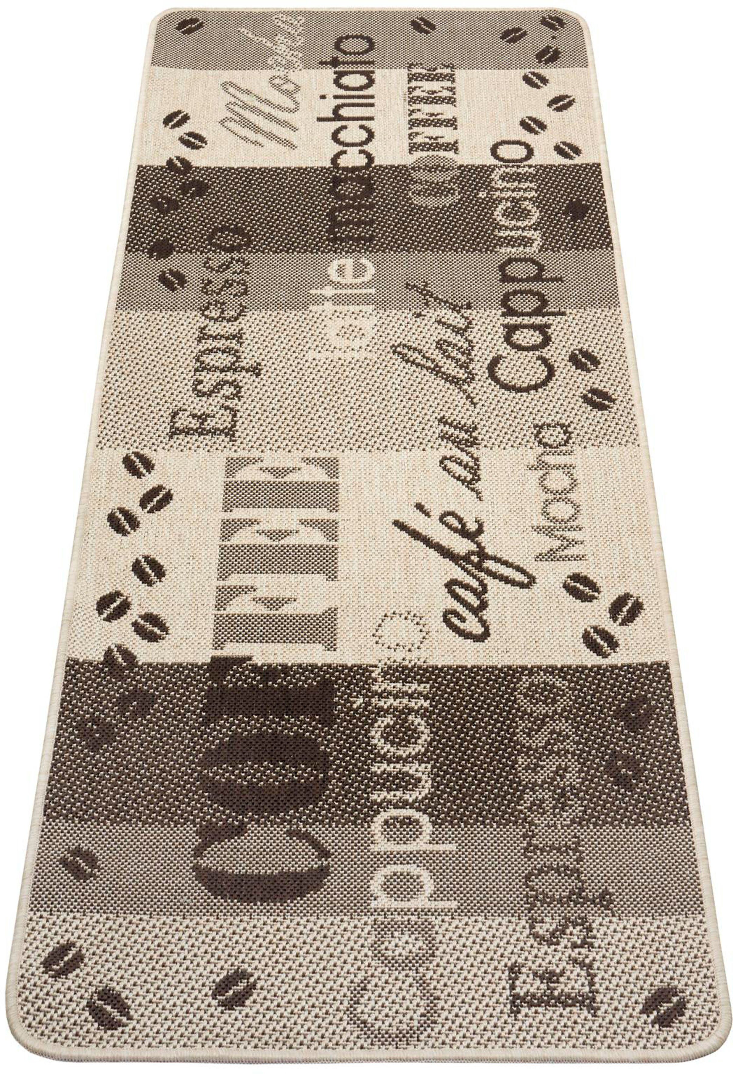 Läufer Coffee Selection, HANSE Home, rechteckig, Höhe: 5 mm, Küchenläufer, Rutschfest, Küchenteppich, Küche, Teppich, Pflegeleicht
