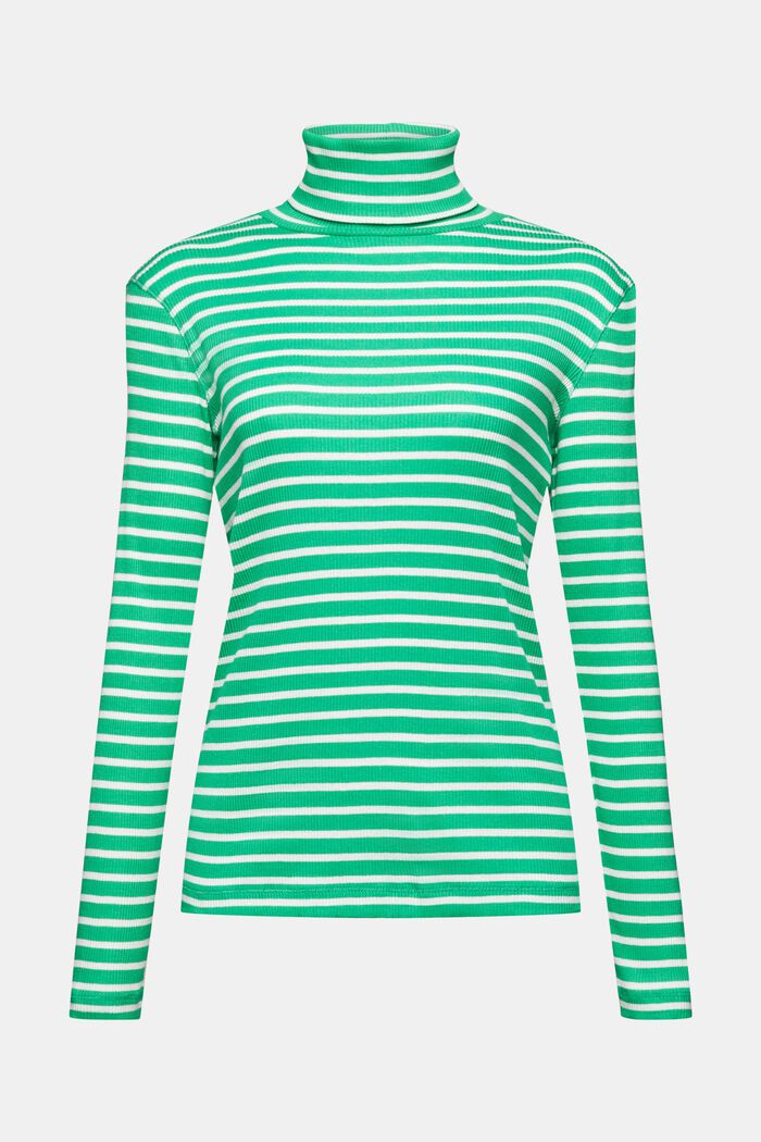 Gestreiftes Longsleeve mit Rollkragen