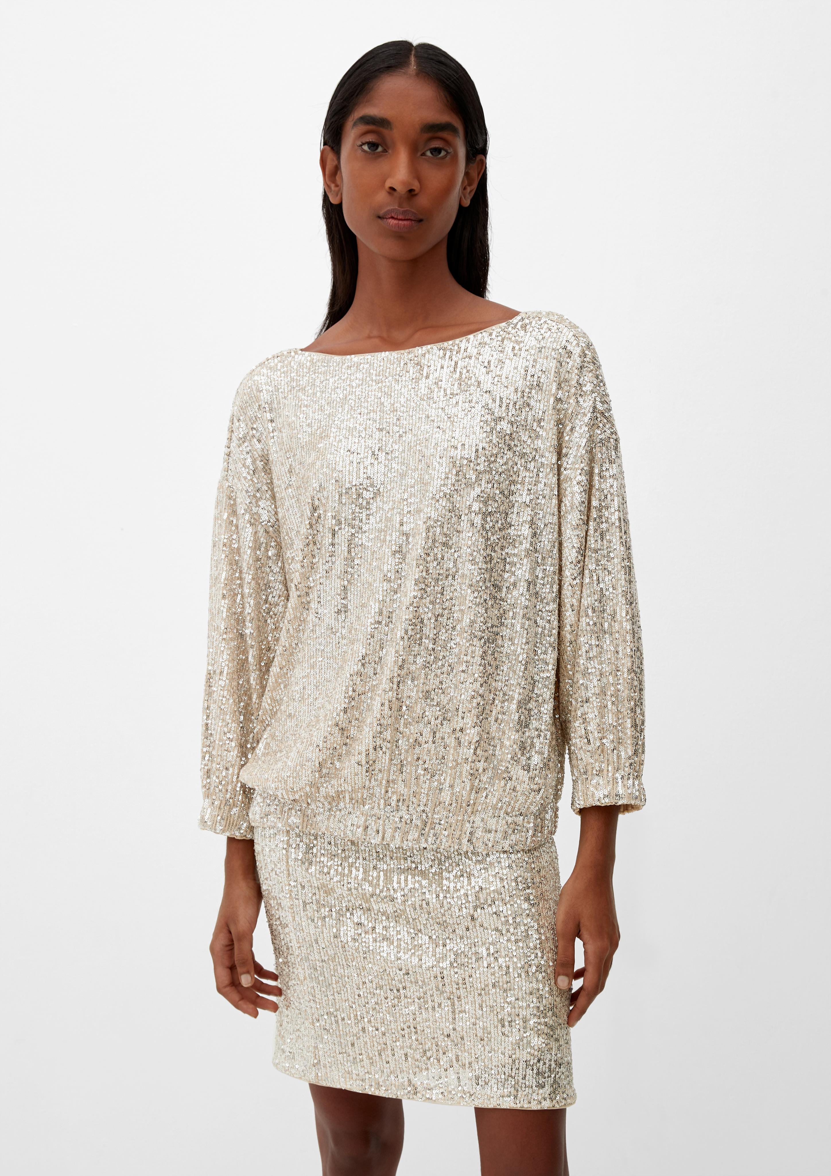 Bluse mit Pailletten-Besatz  2121493-8026