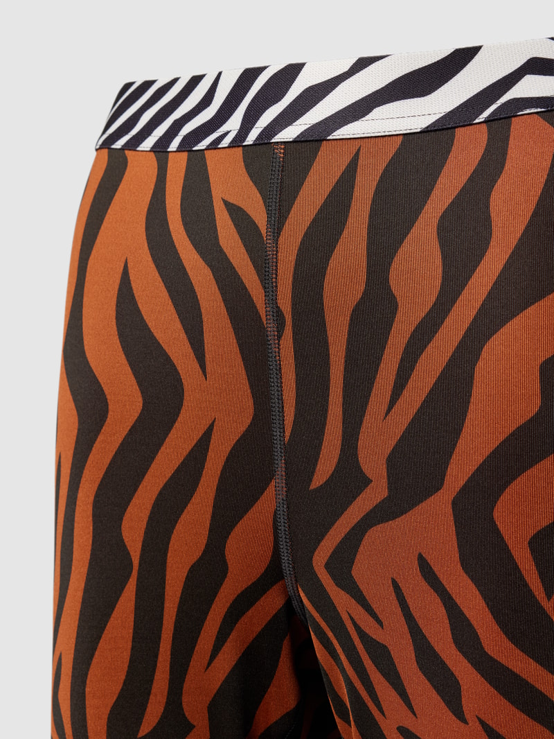 Sportleggings mit Animal-Print Modell 'ANIMAL REMIX' in haselnuss braun