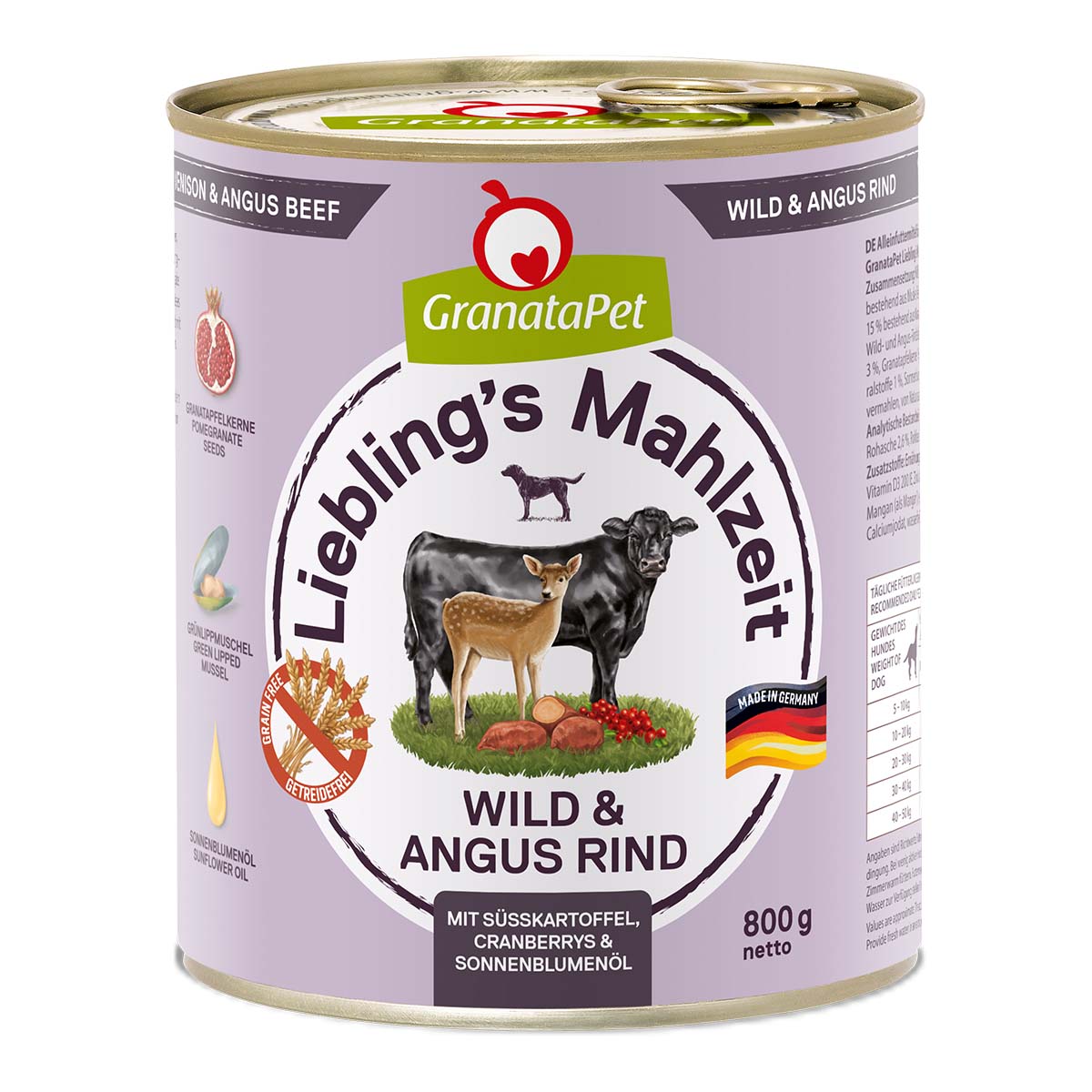 GranataPet Liebling's Mahlzeit Wild und Angus Rind bei ZooRoyal