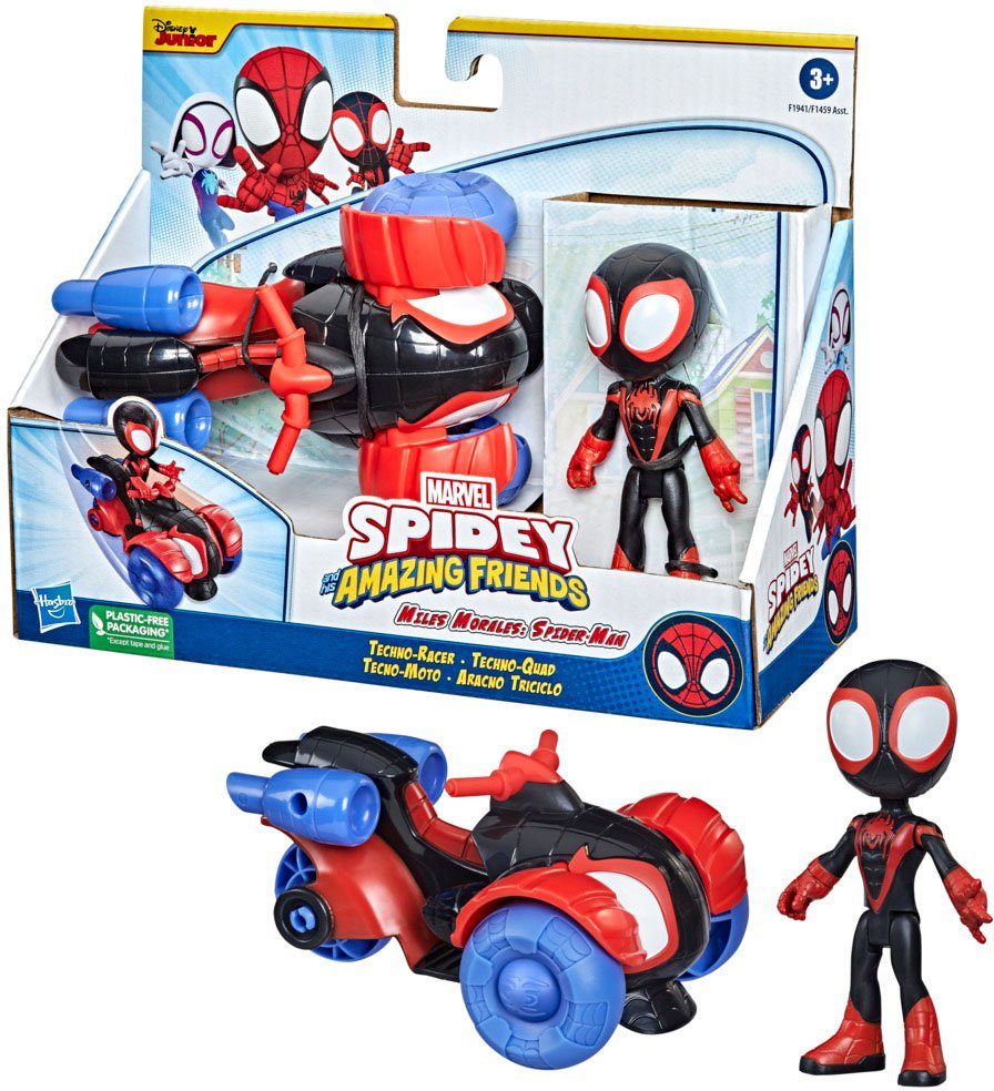 Hasbro Actionfigur Marvel Spidey and His Amazing Friends, Miles Morales Techno-Racer