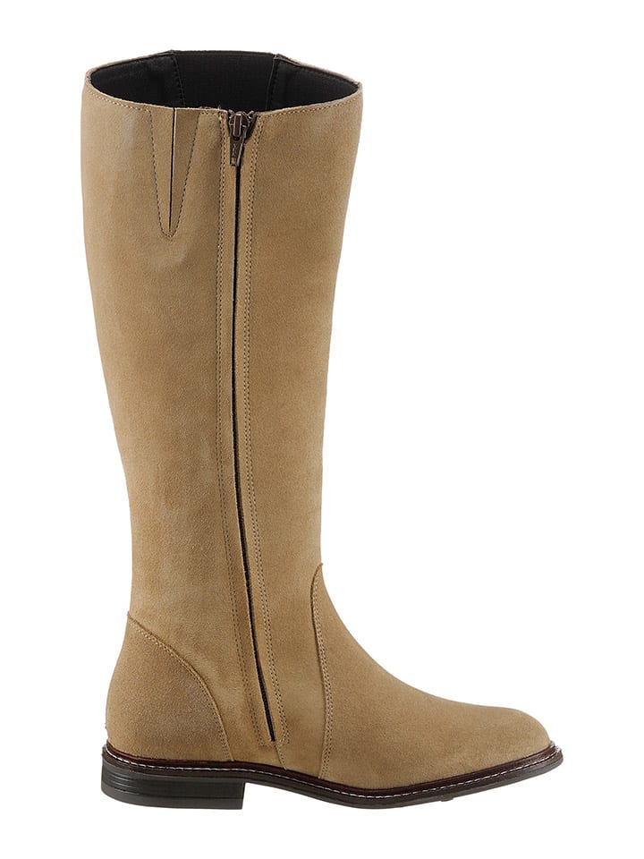 Heine Leder-Stiefel in Hellbraun günstig kaufen