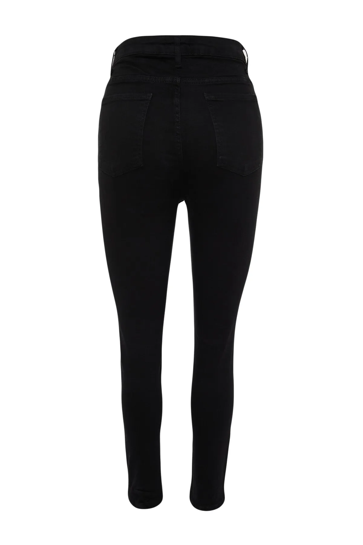Trendyol Curve  Schwarze Röhrenjeans mit hoher Taille TBBSS22JE0075