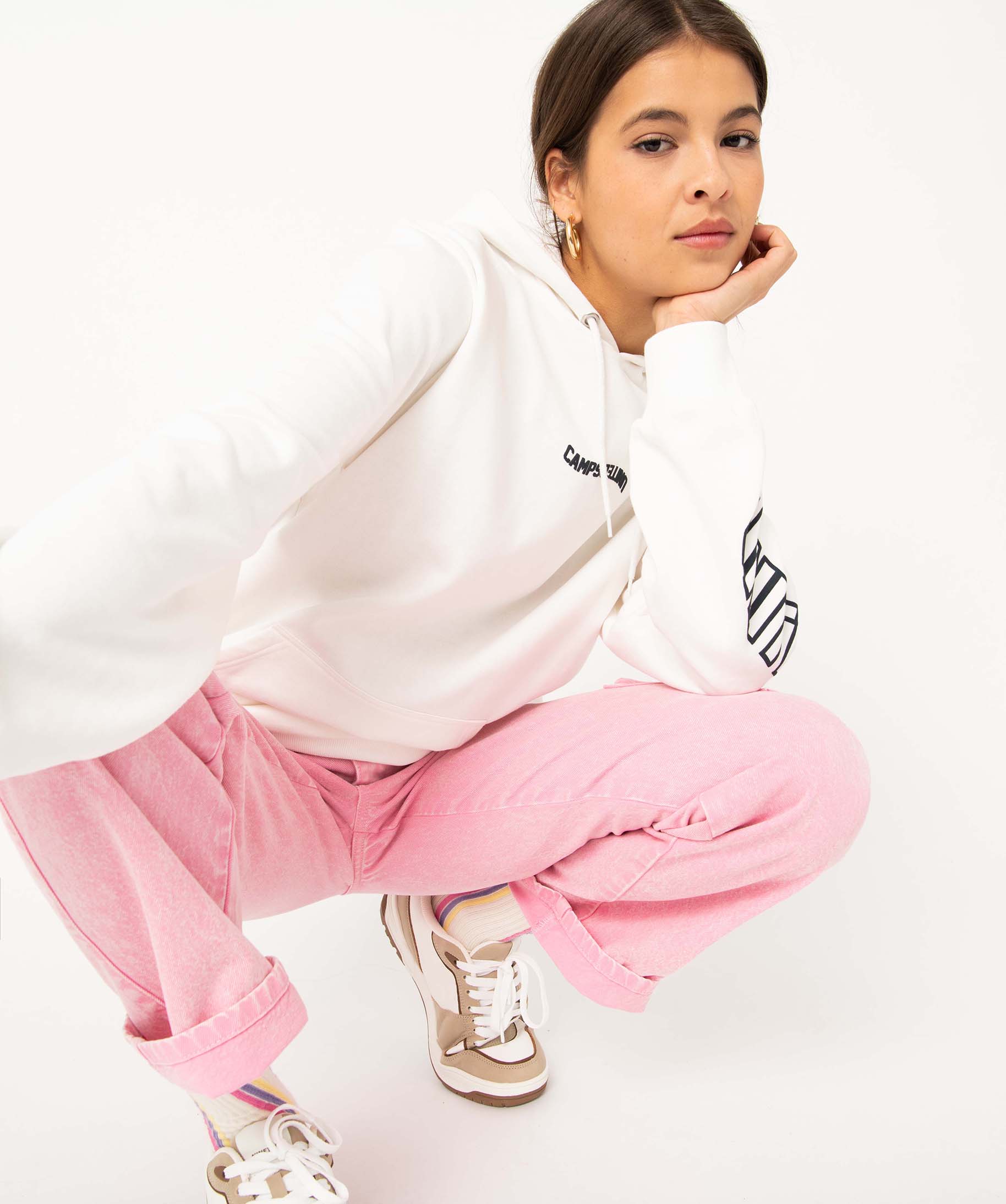 Jean femme coupe large - Camps United rose | GEMO