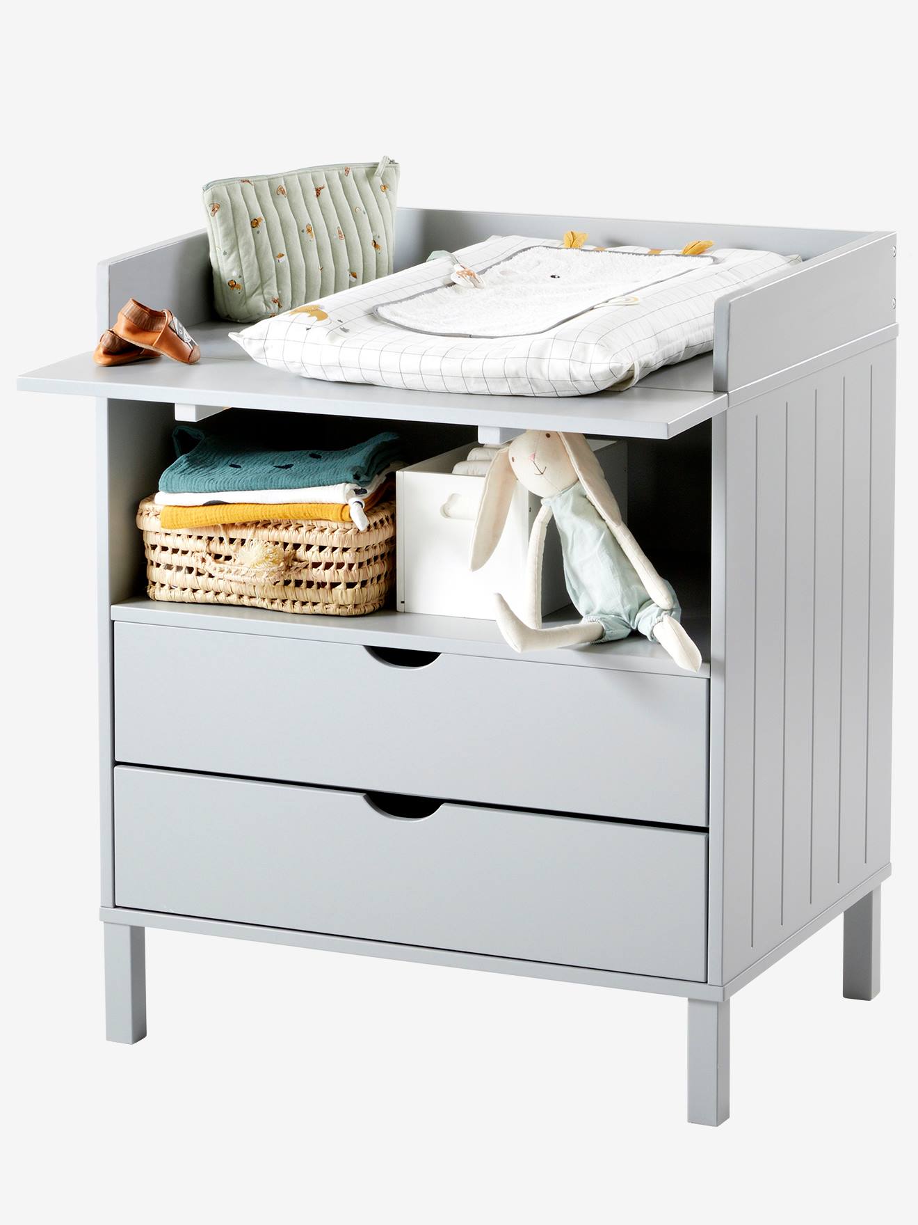 Vertbaudet Baby Wickelkommode HOLIDAYS - grau