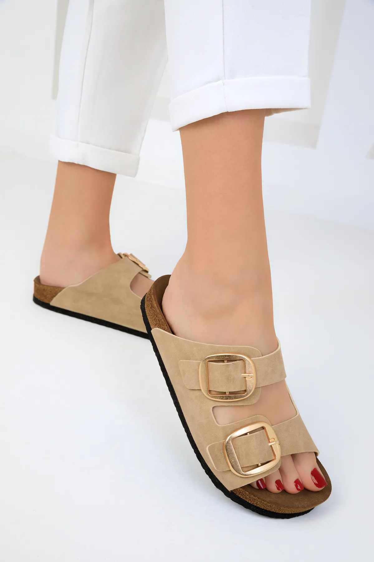 SOHO  Beige Damen-Hausschuhe 17863