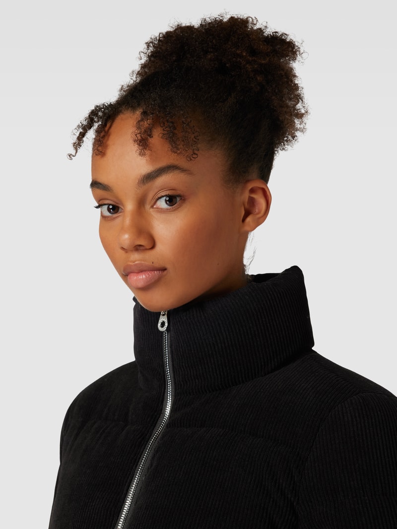 Cordjacke mit Stehkragen Modell 'NEWDOLLY' in schwarz