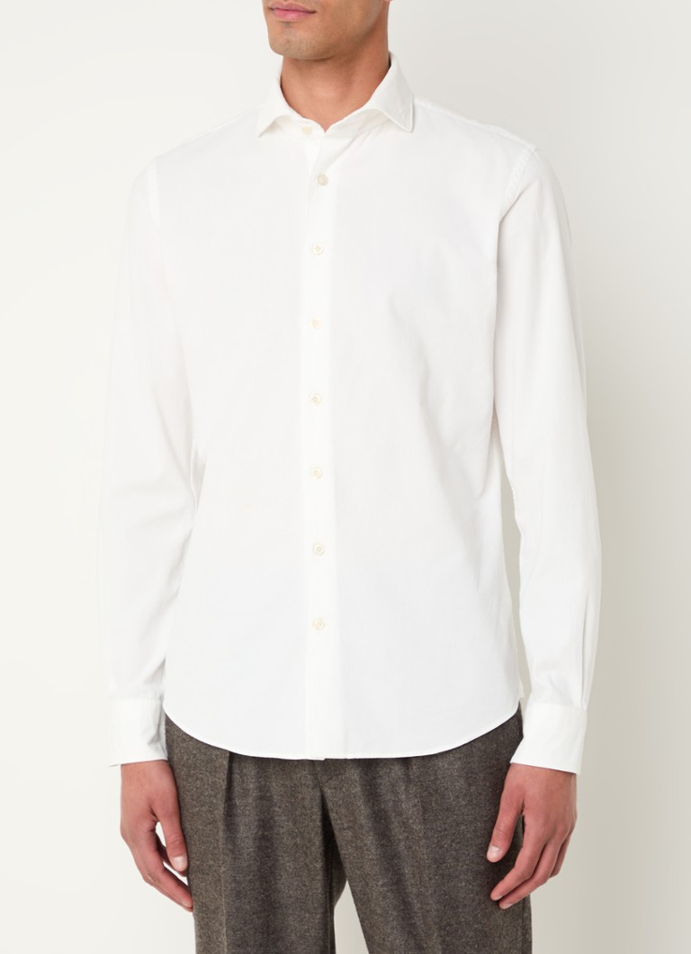 Camicia slim fit Profuomo con colletto all'italiana