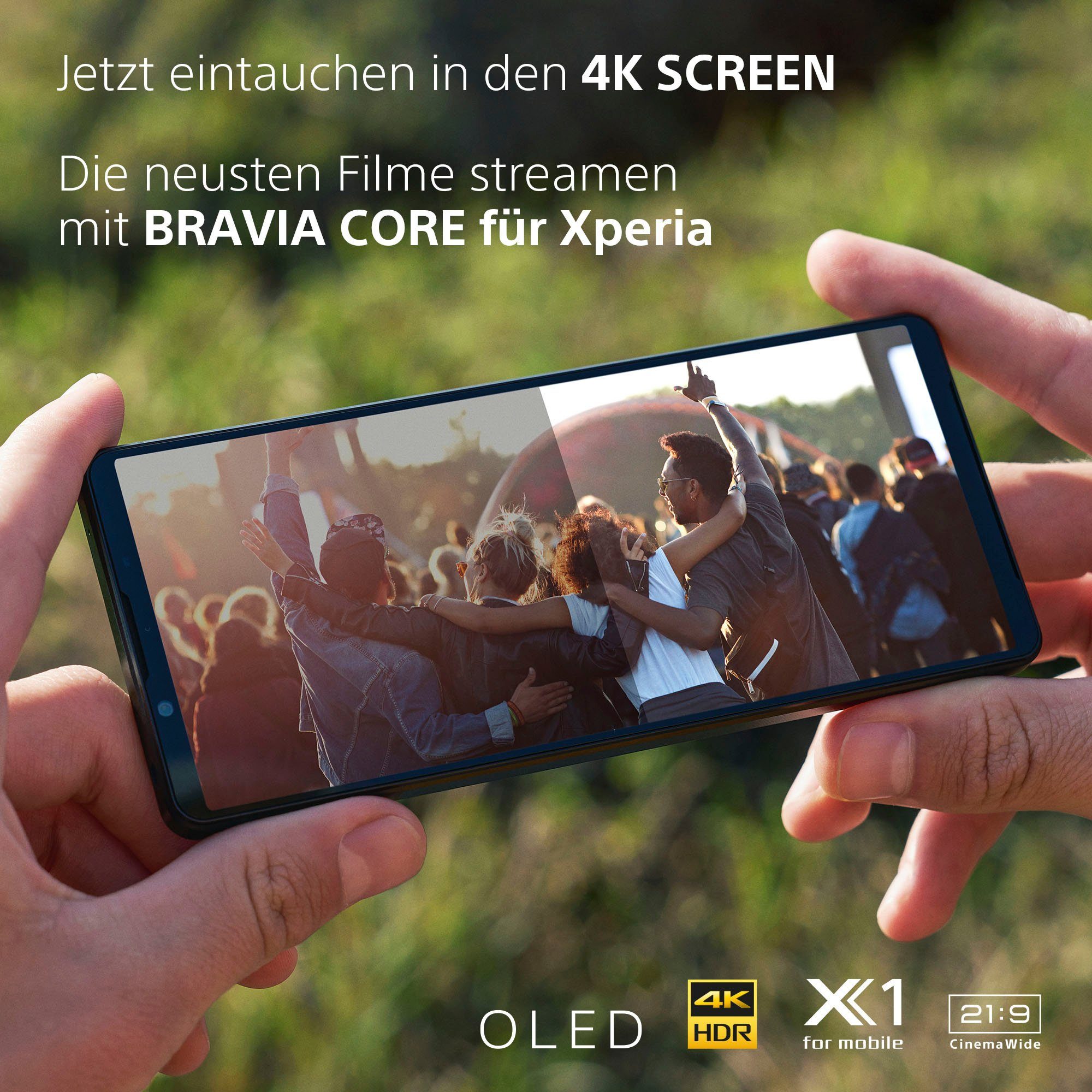 Sony XPERIA 1V Smartphone (16,5 cm/6,5 Zoll, 256 GB Speicherplatz, 52 MP Kamera)