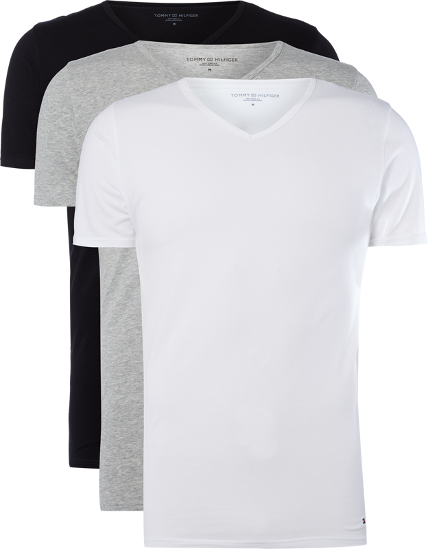 T-Shirt im 3er-Pack in silber meliert