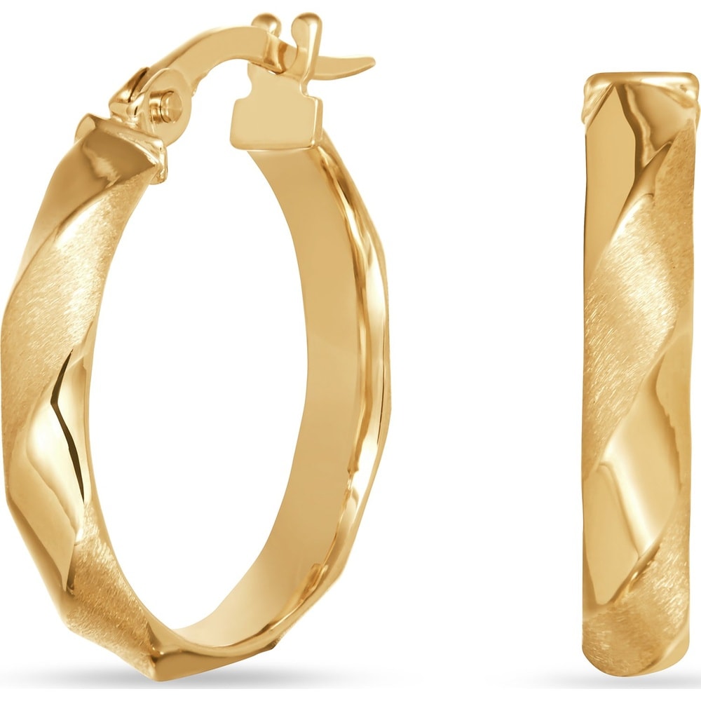 FAVS Créoles 375 Or jaune Boucles d'oreilles