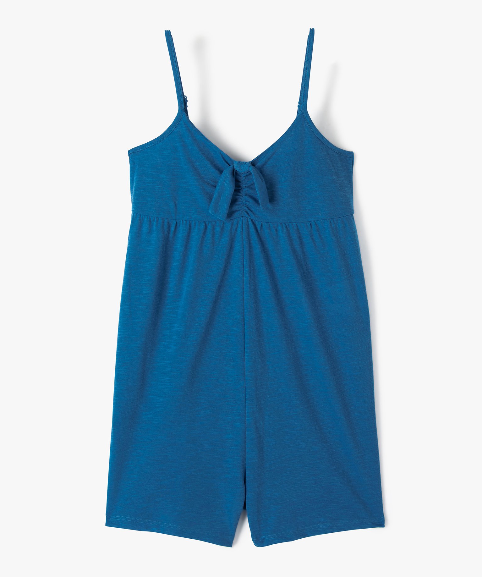 Combishort de plage fille à fines bretelles bleu | GEMO