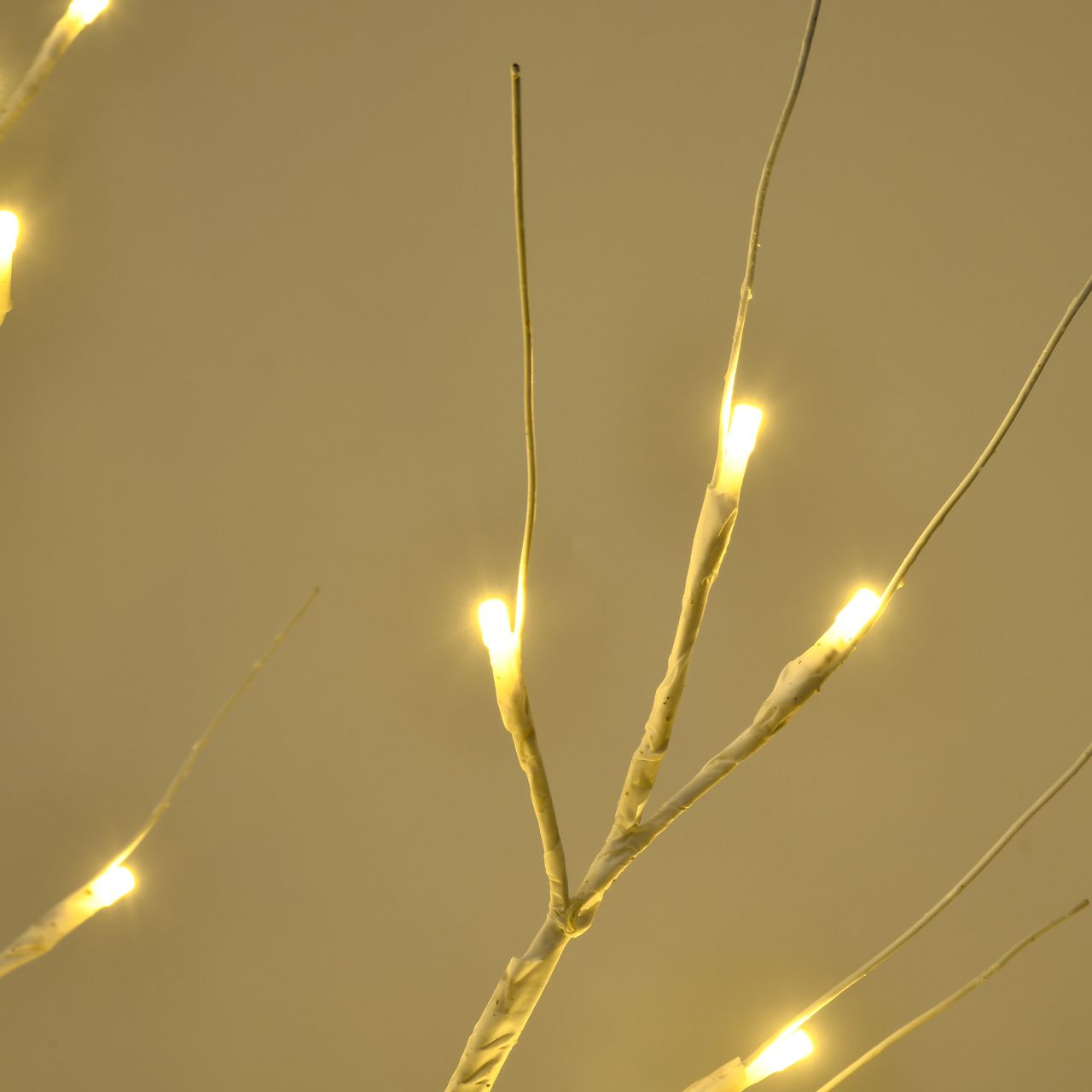 HOMCOM 120 cm Kunstbirke mit LED-Beleuchtung für Weihnachten Ostern Warmweiß