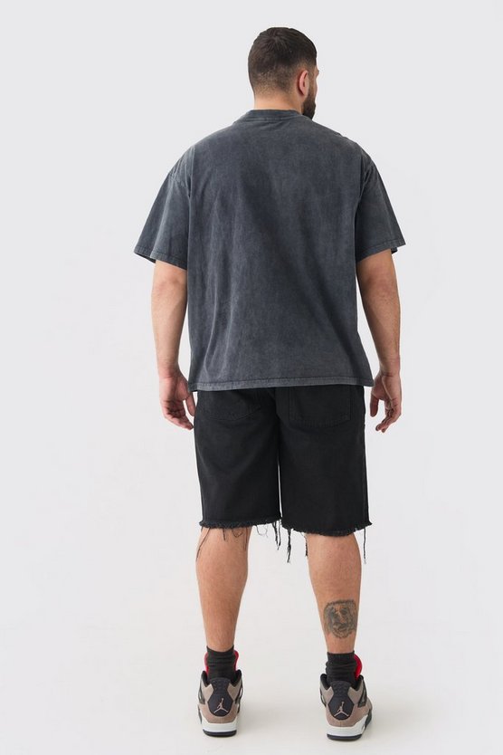 Plus lockere Twill Cargo-Shorts