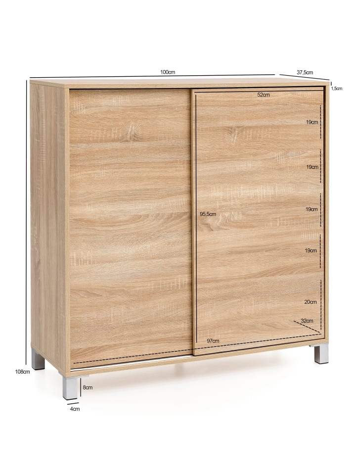 KADIMA DESIGN Schuhschrank Modern | 20 Paar, Schiebetüren, Stauraum in Beige günstig kaufen onesize