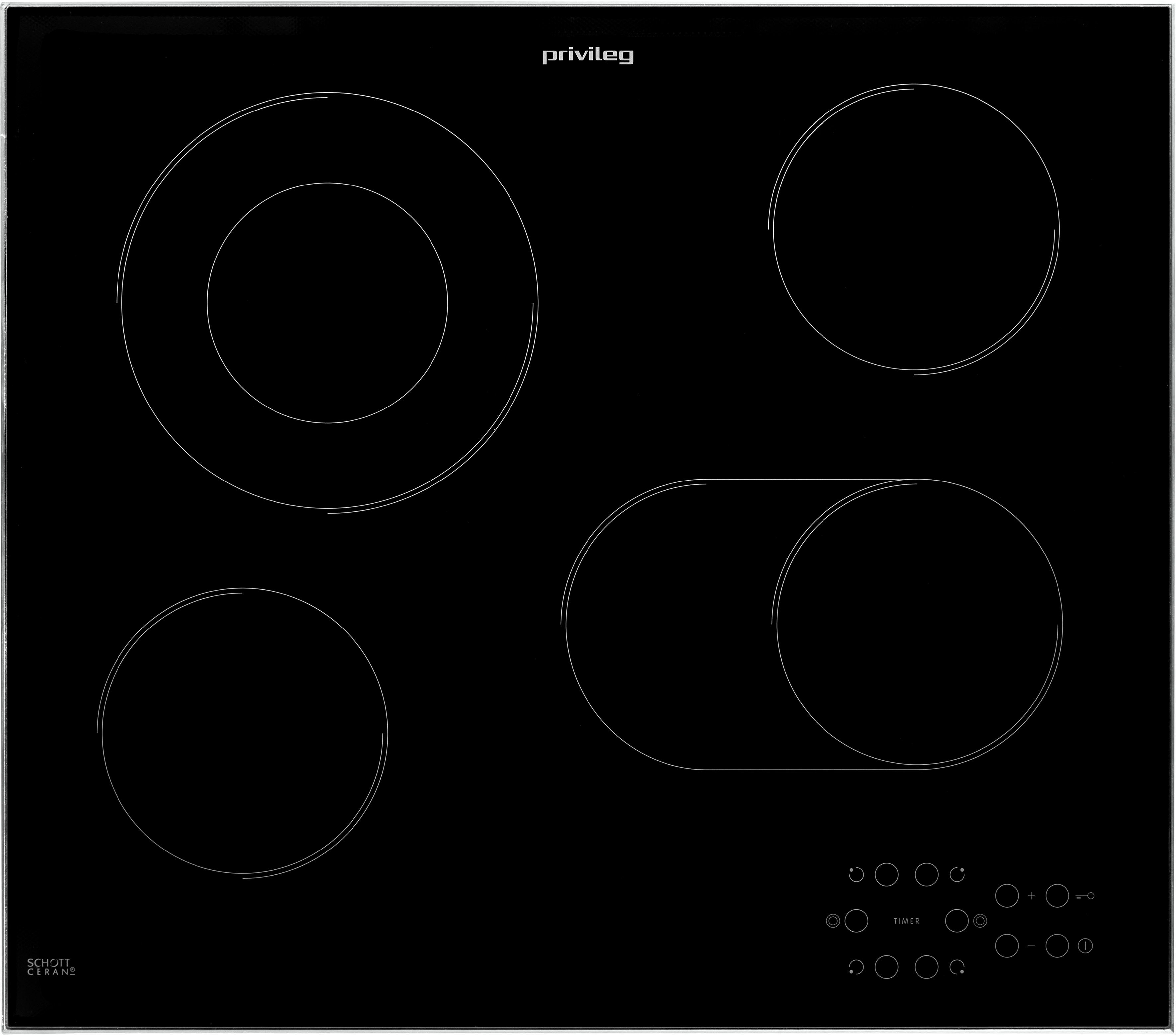 Privileg Backofen-Set BAKO Turn&Cook 450 BLACK, mit Teilauszug, Pyrolyse-Selbstreinigung