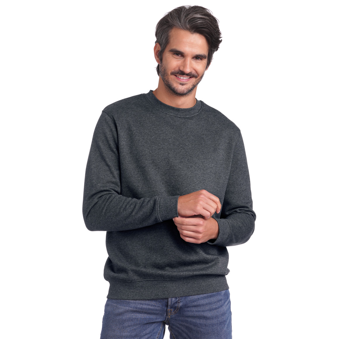 Herren Sweatshirt mit Rundhalsausschnitt