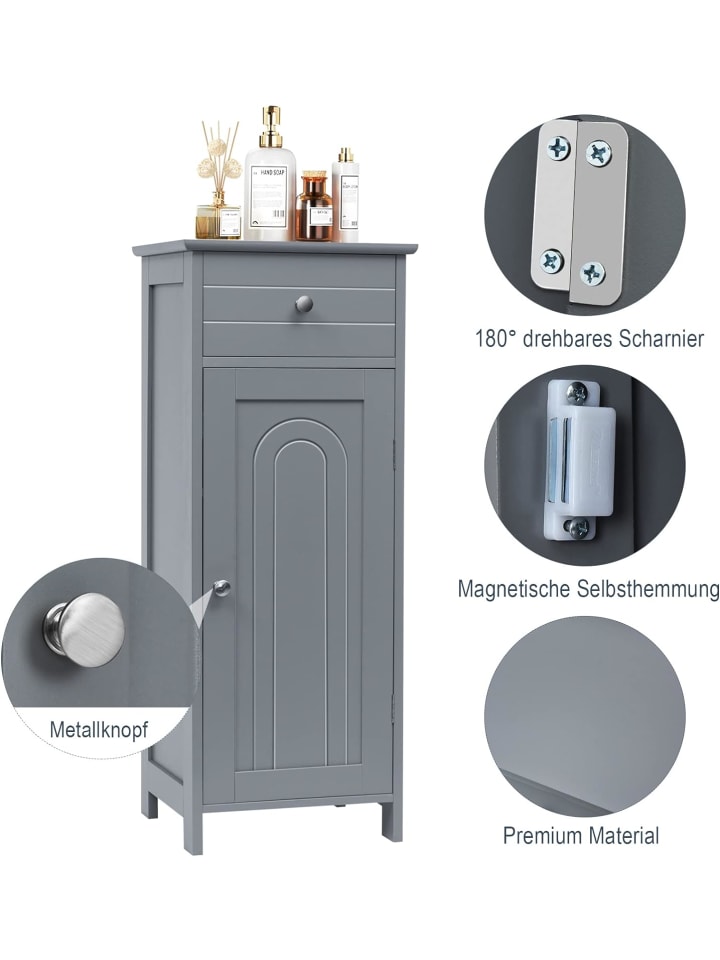 COSTWAY Badezimmerschrank in Grau günstig kaufen onesize