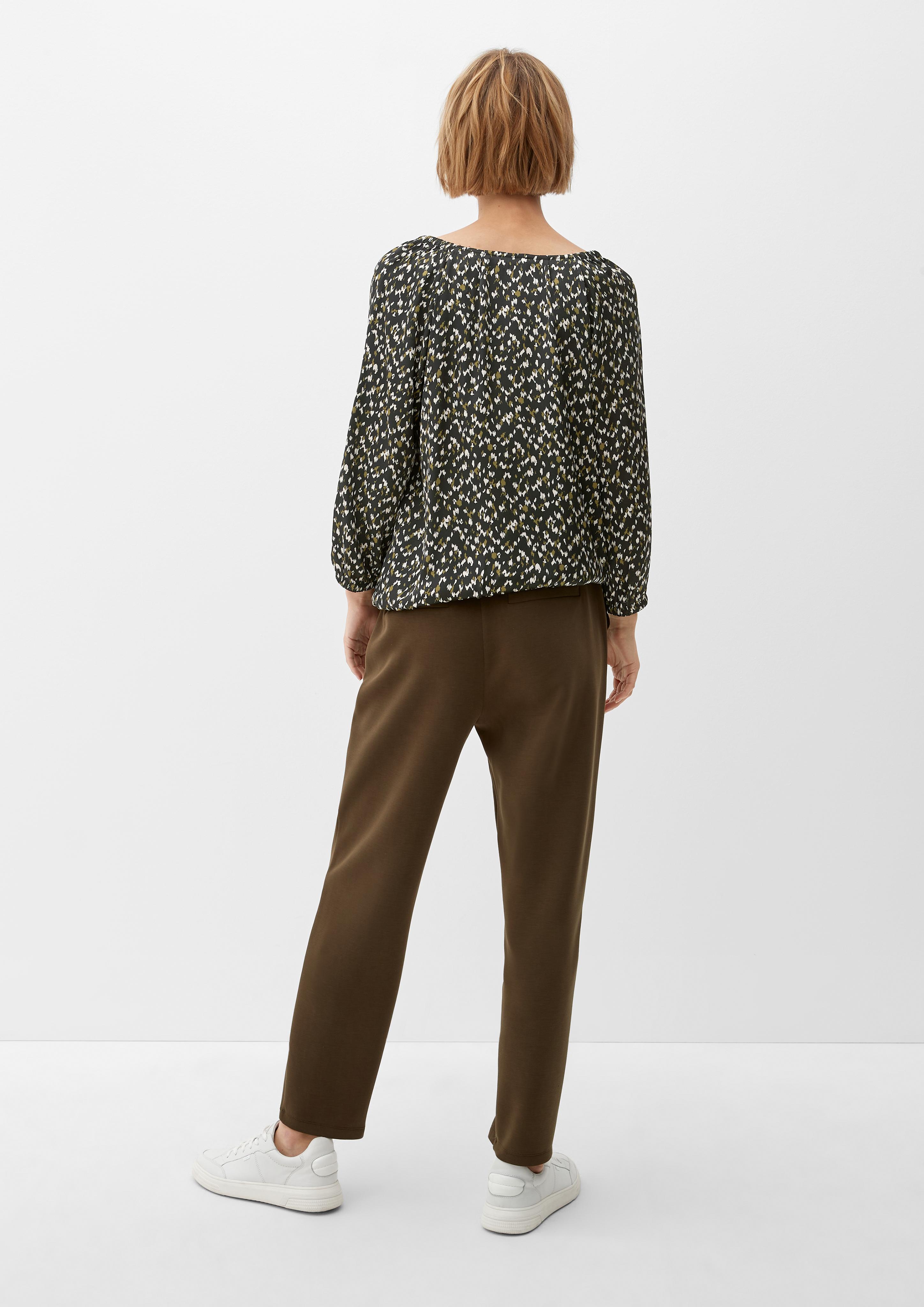 Viskosebluse mit Allovermuster  2120713-99A2