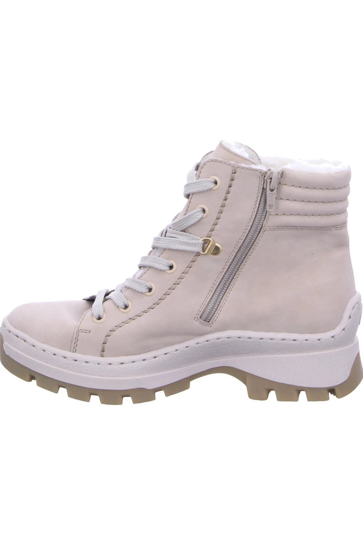 Rieker  Stiefelette - Beige - Flacher Absatz