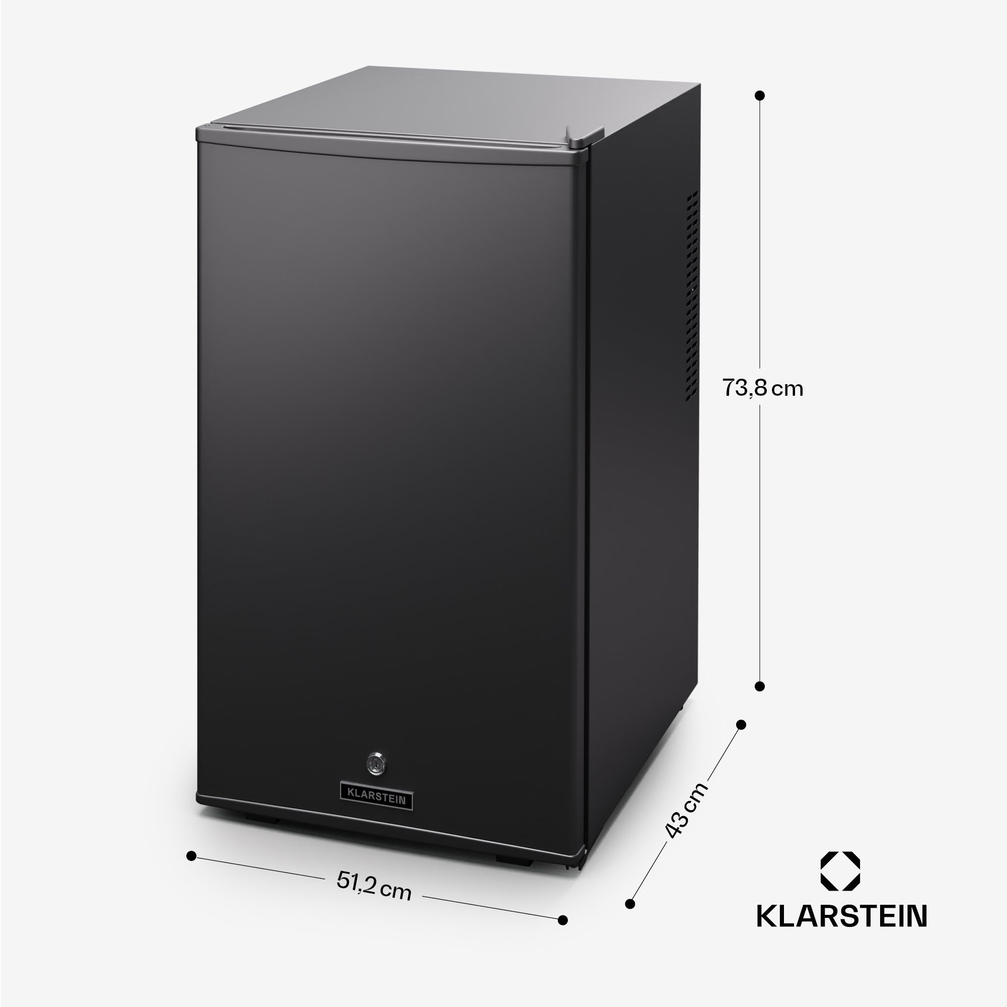 Klarstein Table Top Kühlschrank HEA-Matterhorn-sl 10045293, 74 cm hoch, 43 cm breit, Bier Hausbar Getränkekühlschrank Hotel Mini Fridge