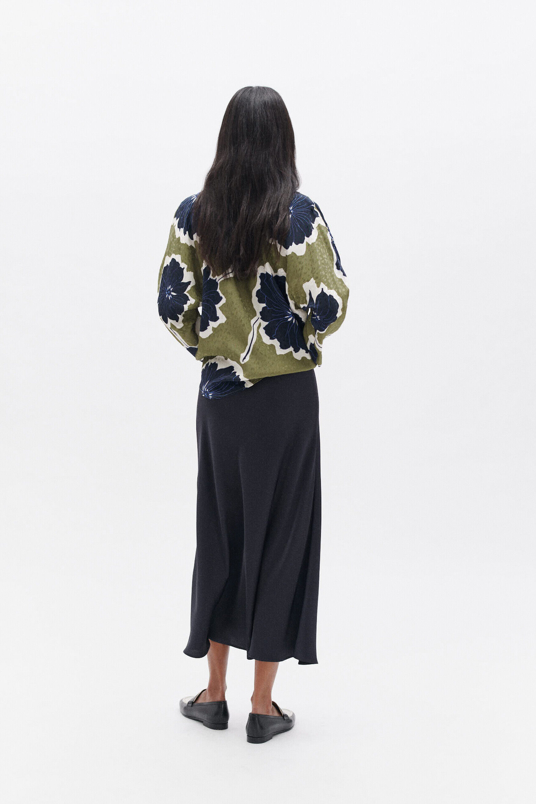 Jupe jalentina bleu marine femme