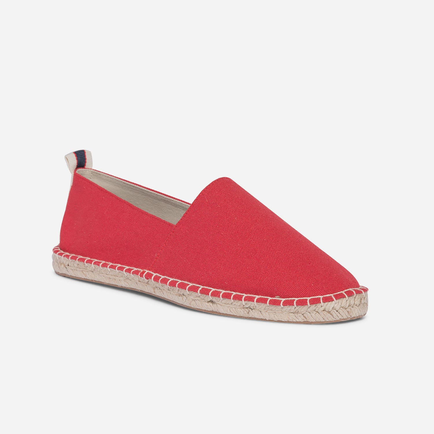 Espadrille rouge en toile