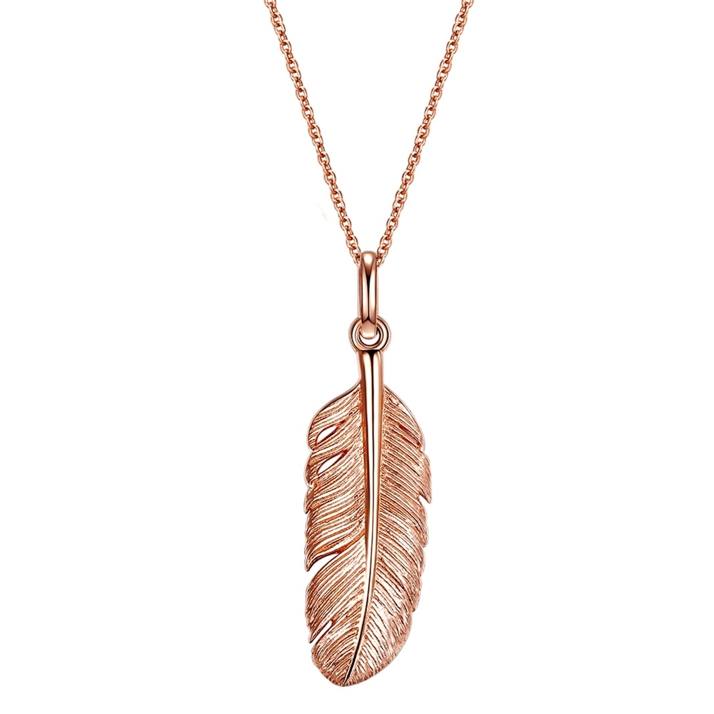Glanzstücke München Collier en argent Plume Argent sterling en Or rose collier