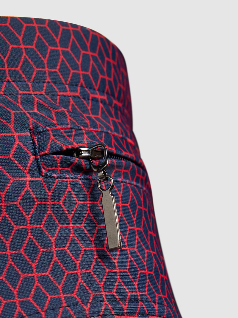 Badehose mit verschließbarer Tasche Modell 'Marineland' in rot