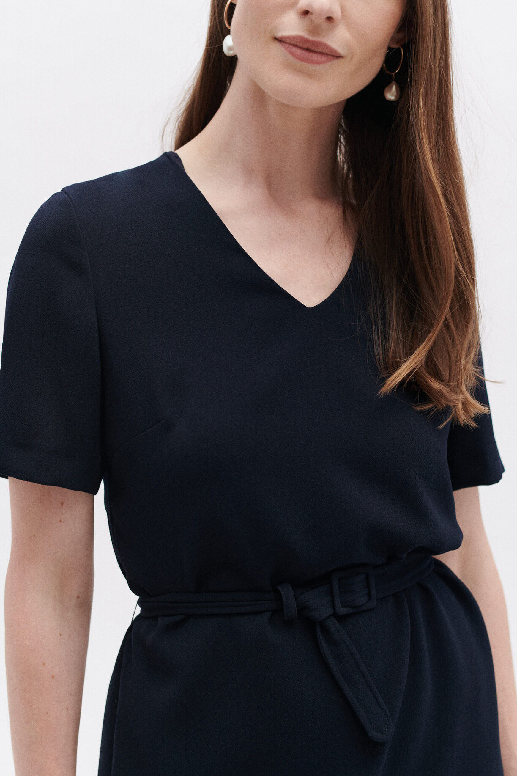 Robe reine bleu marine femme