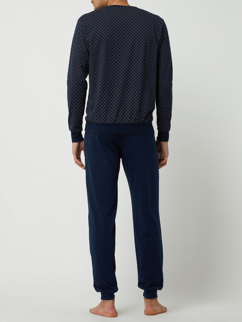 Pyjama aus Baumwolle in marineblau