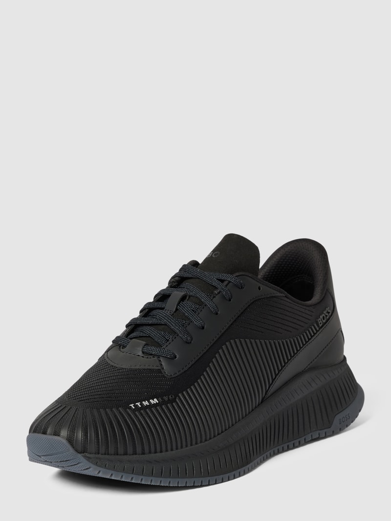 Sneaker mit Label-Details Modell 'EVO' in schwarz
